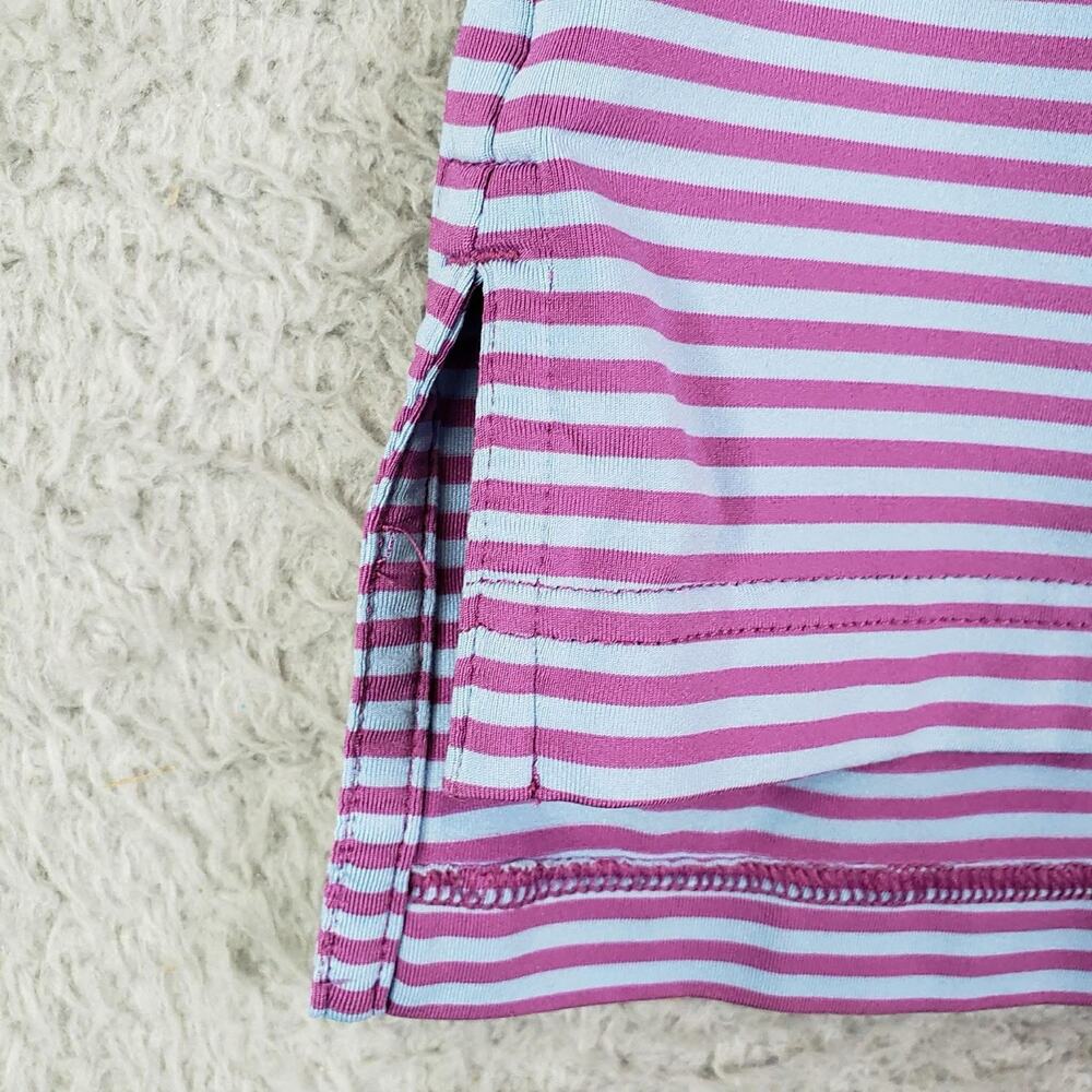 Peter Millar Shirt Summer Comfort Golf Polo Men's XXL Blue Pink Striped SS - Picture 6 of 10